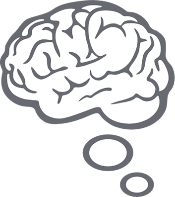 thinking brain clipart black and white car